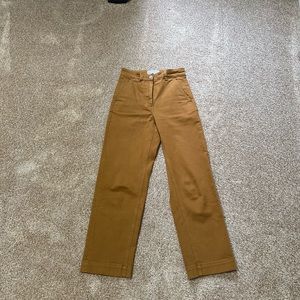 Everlane cropped pants in brown/camel
